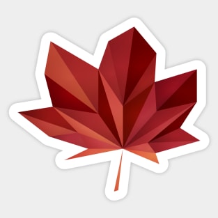 Red Maple Leaf Sticker